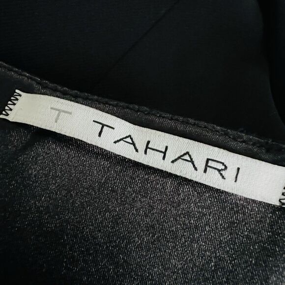 Tahari Black Fit & Flare Sleeveless Fully Lined Dress Secretarycore - Size 8 - Picture 7 of 10